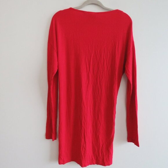 VINTAGE Y2K HARAJUKU LOVERS Red Stretch Logo Ruched Tunic Dress - Size L - Picture 11 of 14